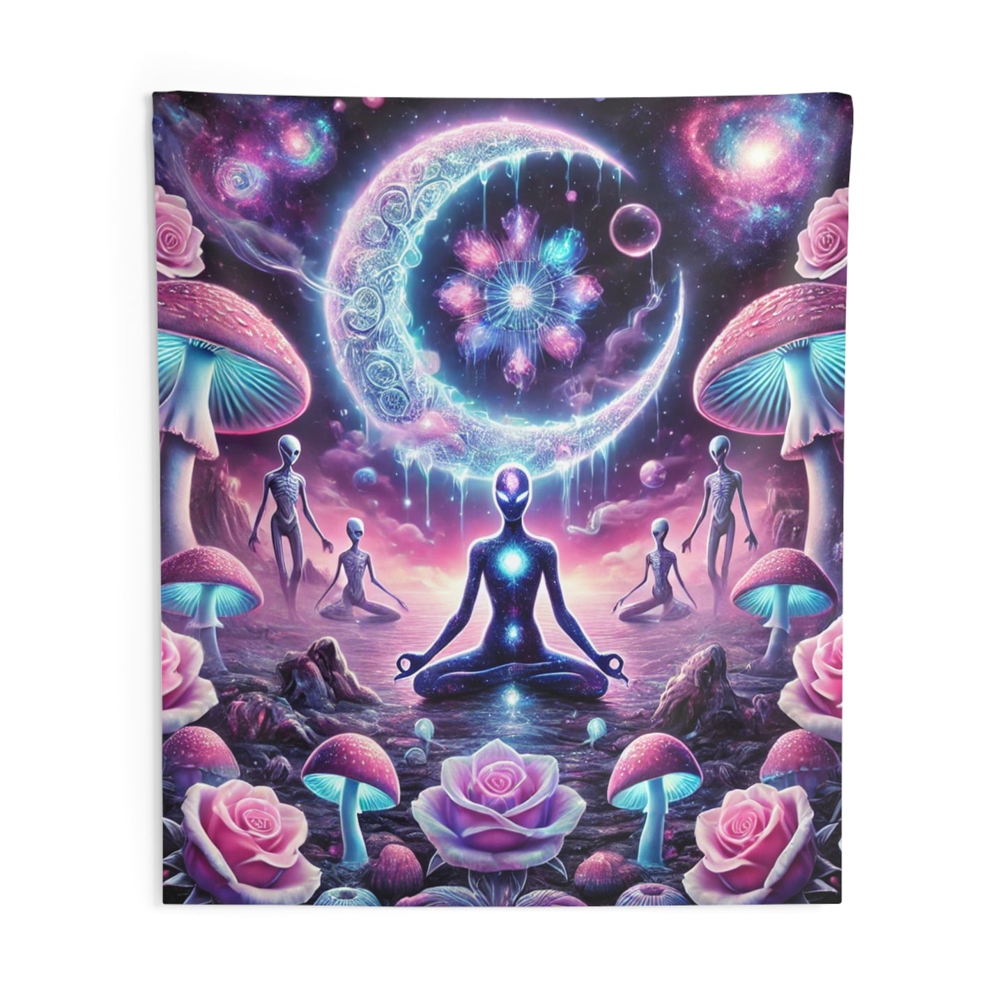 Cosmic Zen Wall Tapestry - Celestial Meditation