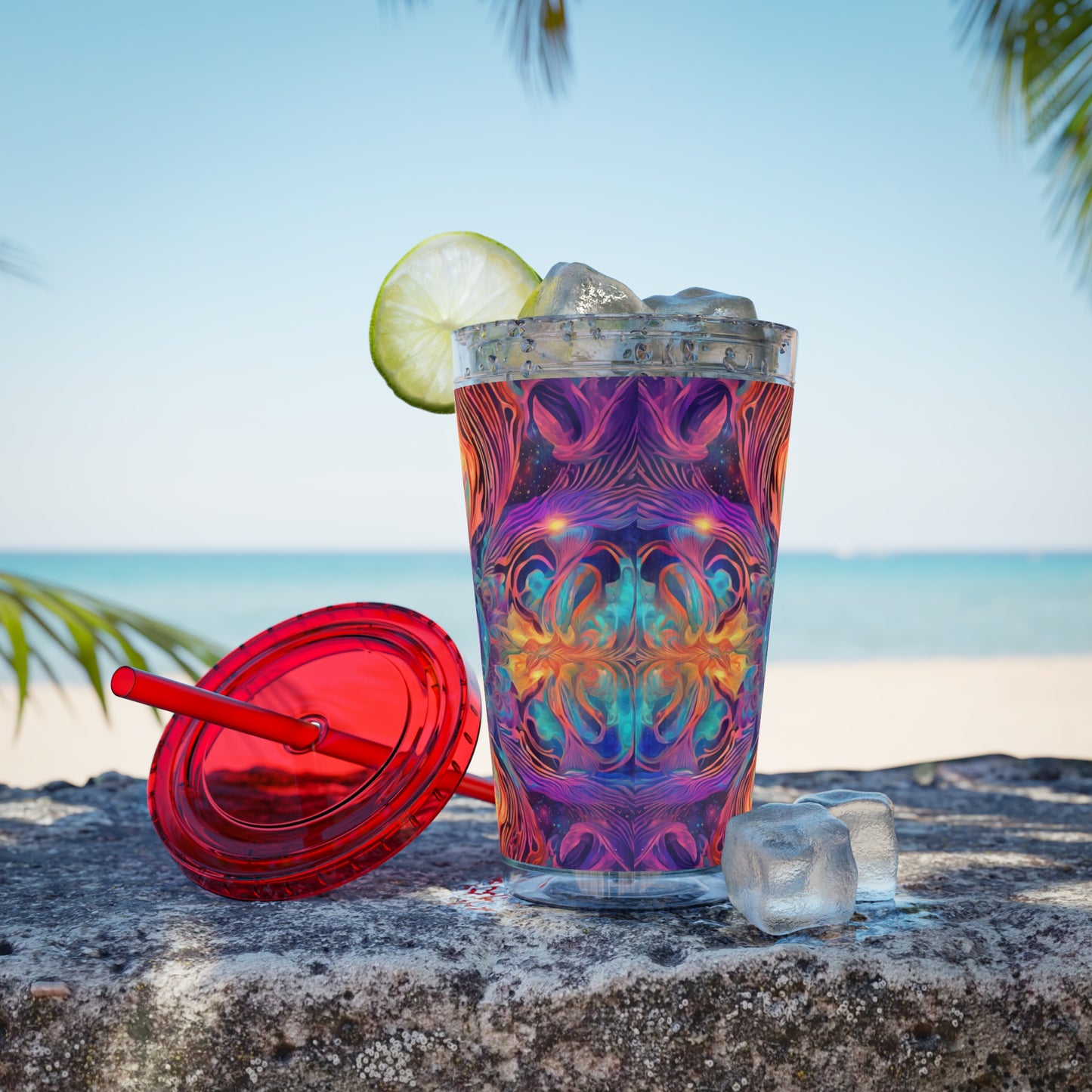 Sunsplash Tumbler with Straw, 16oz