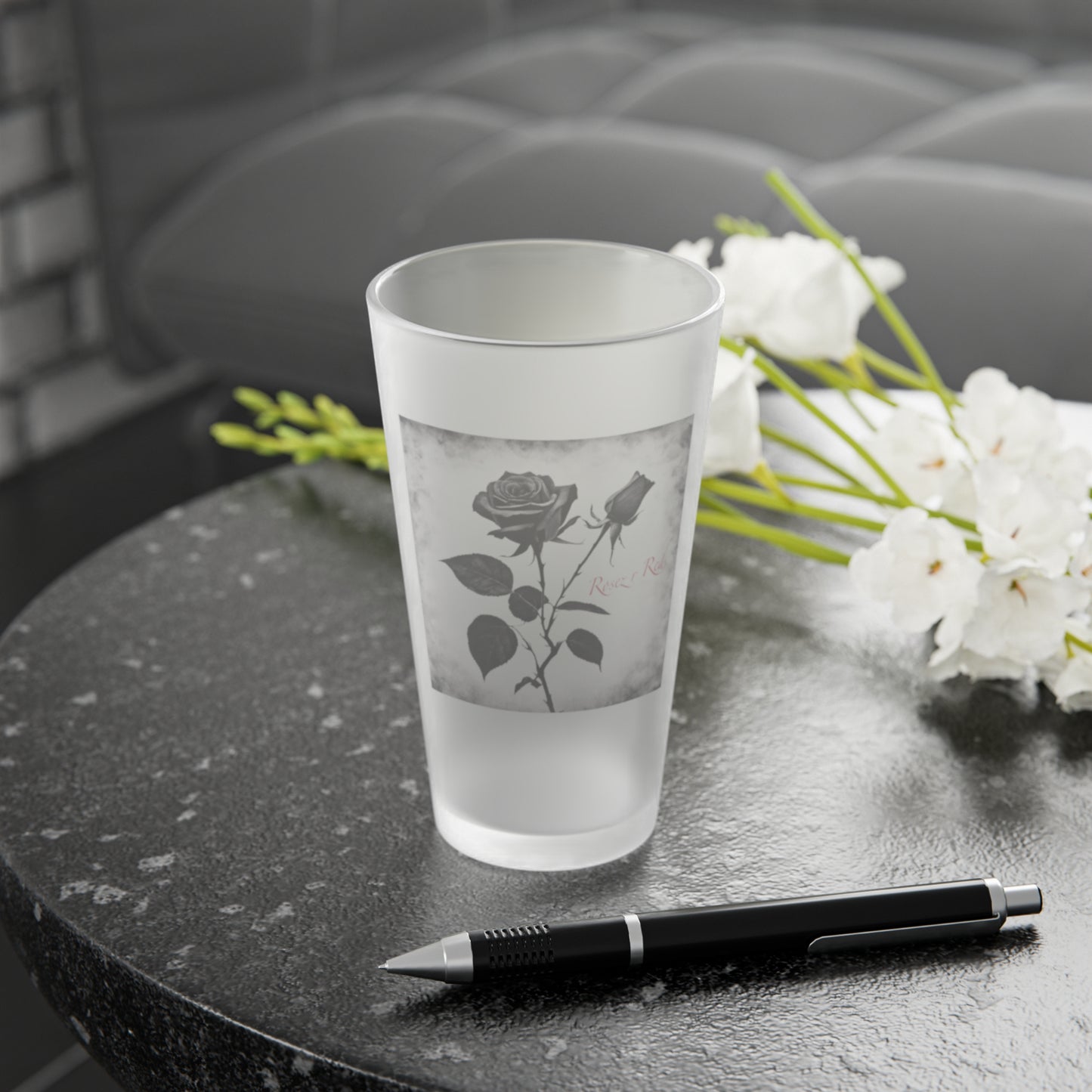 Frosted Pint Glass, 16oz