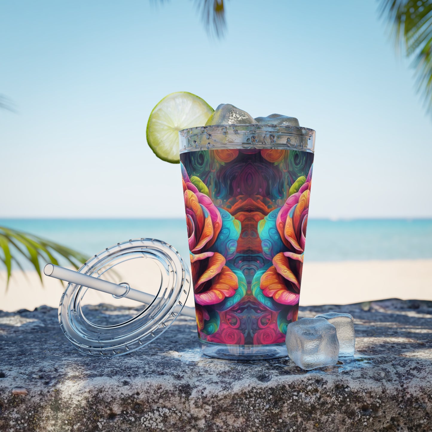 Sunsplash Tumbler with Straw, 16oz