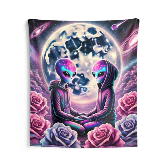 Cosmic Alien Wall Tapestry - Dreamy Space Decor for Cosmic Lovers