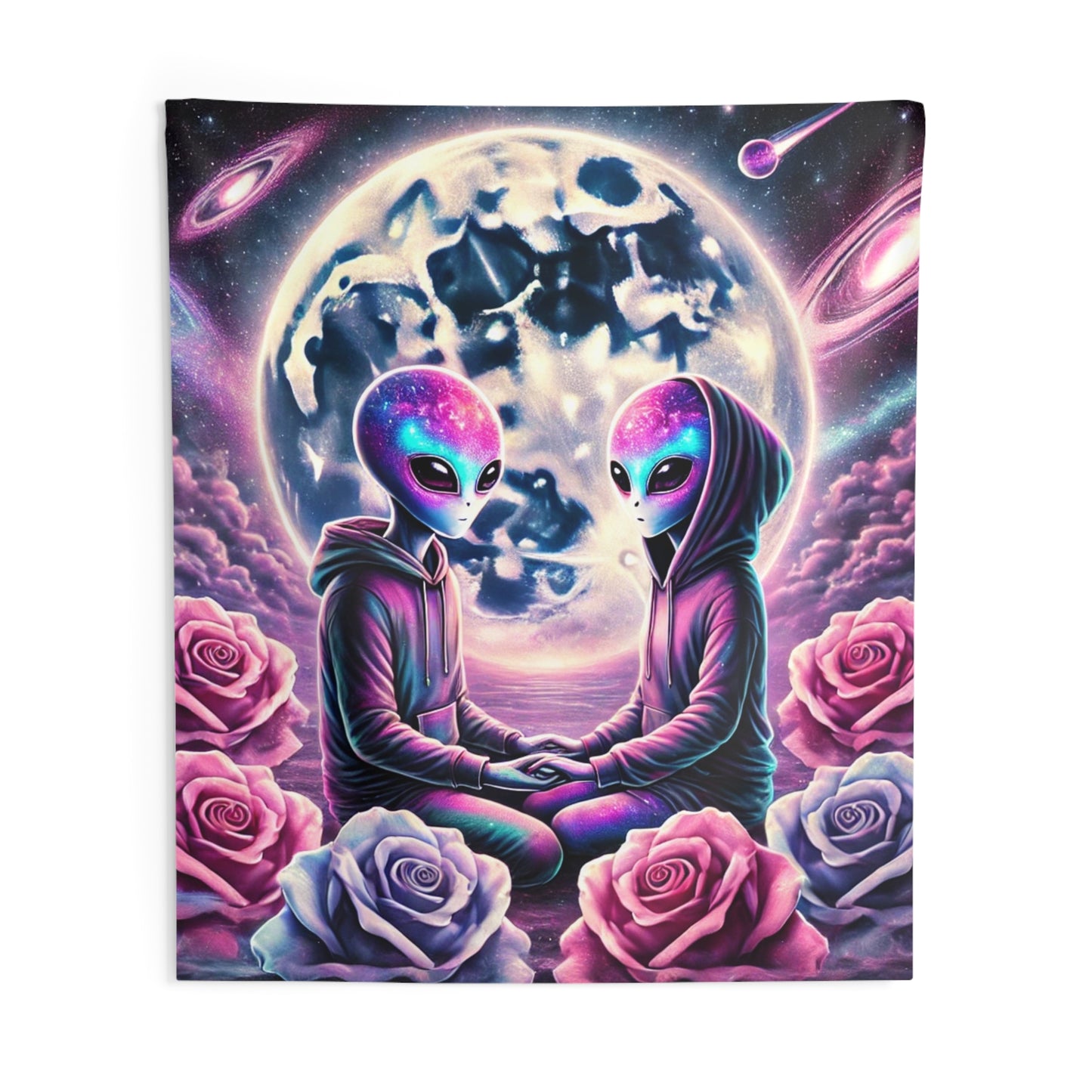 Cosmic Alien Wall Tapestry - Dreamy Space Decor for Cosmic Lovers