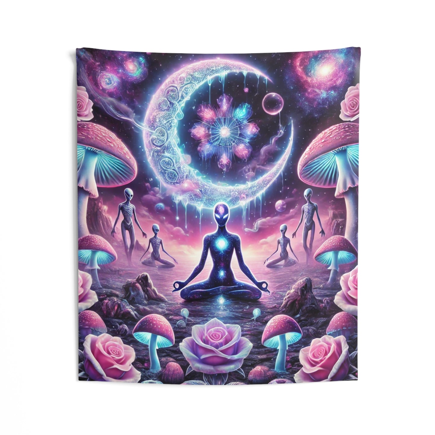 Cosmic Zen Wall Tapestry - Celestial Meditation