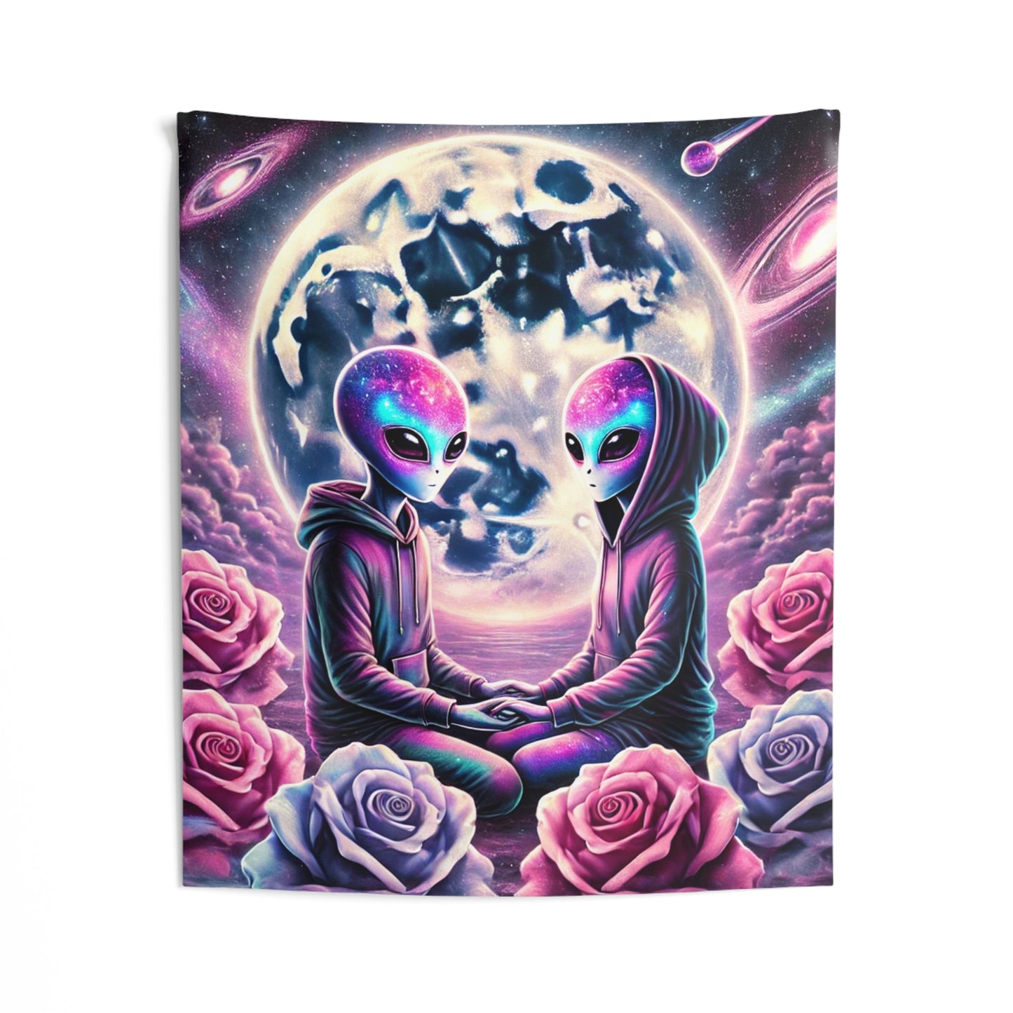 Cosmic Alien Wall Tapestry - Dreamy Space Decor for Cosmic Lovers