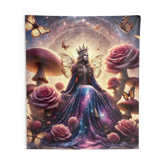 Mystical Fairy Queen Wall Tapestry - Enchanted Garden Decor