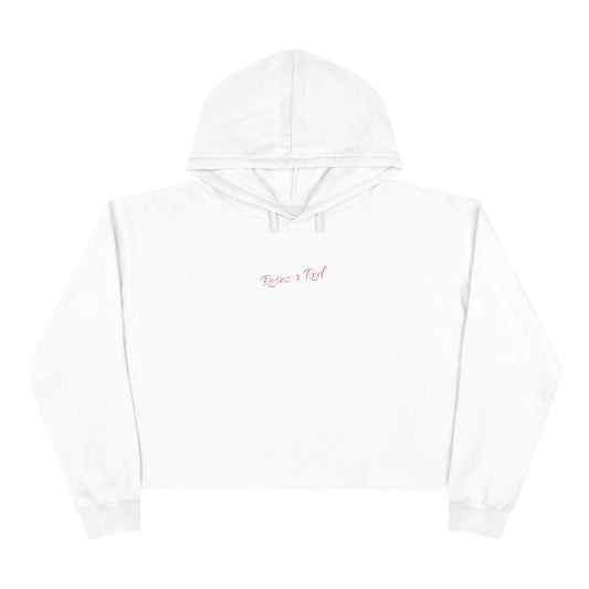 Rosez R Red Crop Hoodie Dripping in Gold