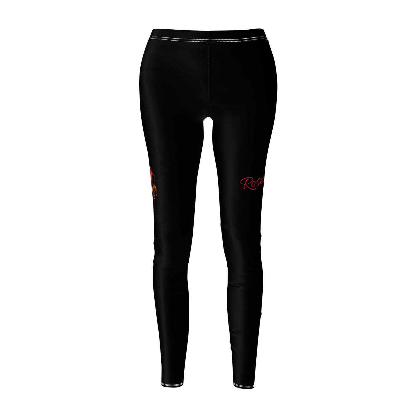 Rosez r Red Dripping in Gold Women's Leggings