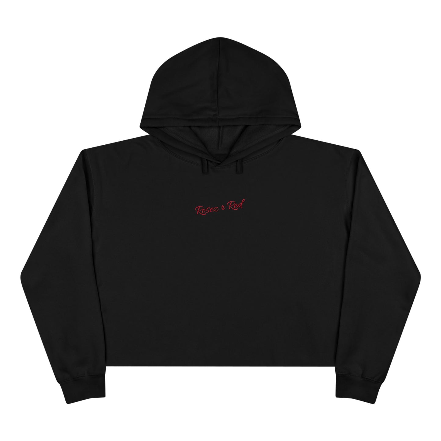 Rosez R Red Crop Hoodie Dripping in Gold