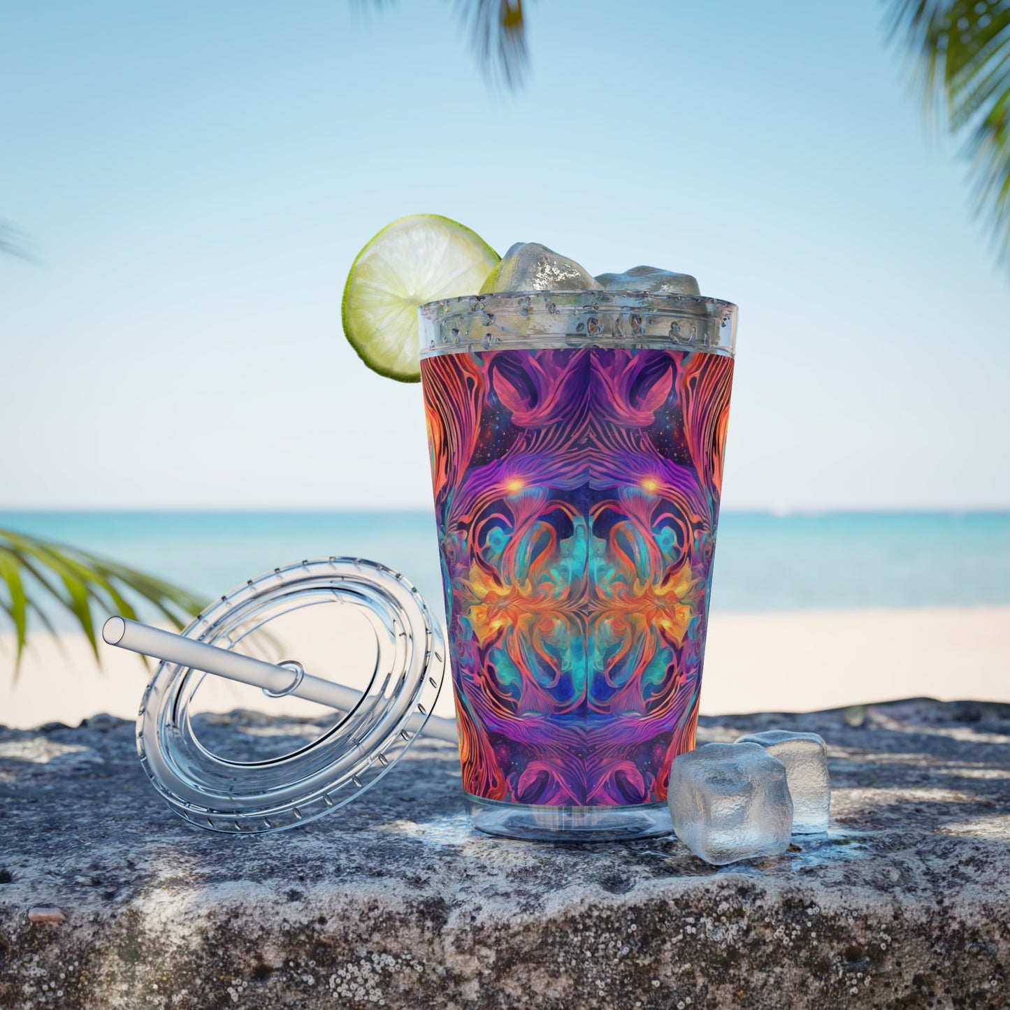 Sunsplash Tumbler with Straw, 16oz