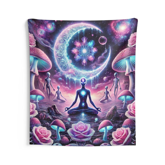 Cosmic Zen Wall Tapestry - Celestial Meditation