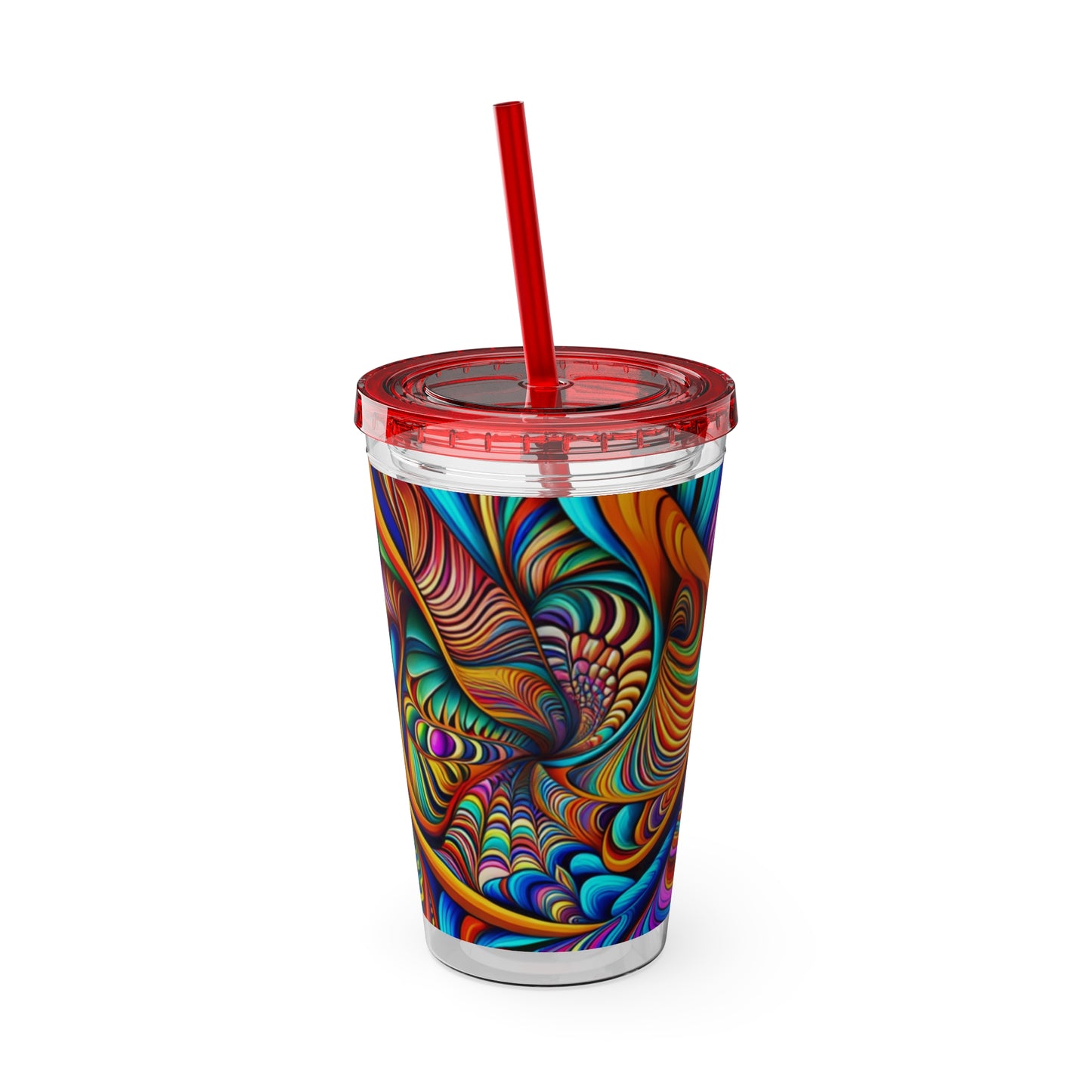 Sunsplash Tumbler with Straw, 16oz