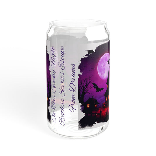 Halloween Sipper Glass: On This Night, Restless Spirits Escape From Dreams