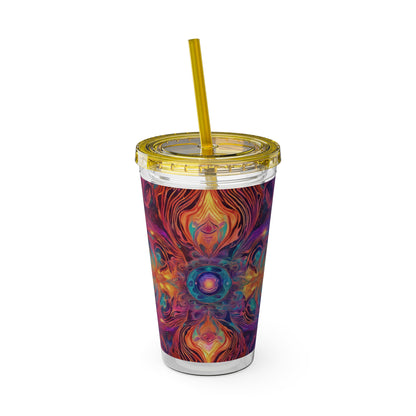 Sunsplash Tumbler with Straw, 16oz