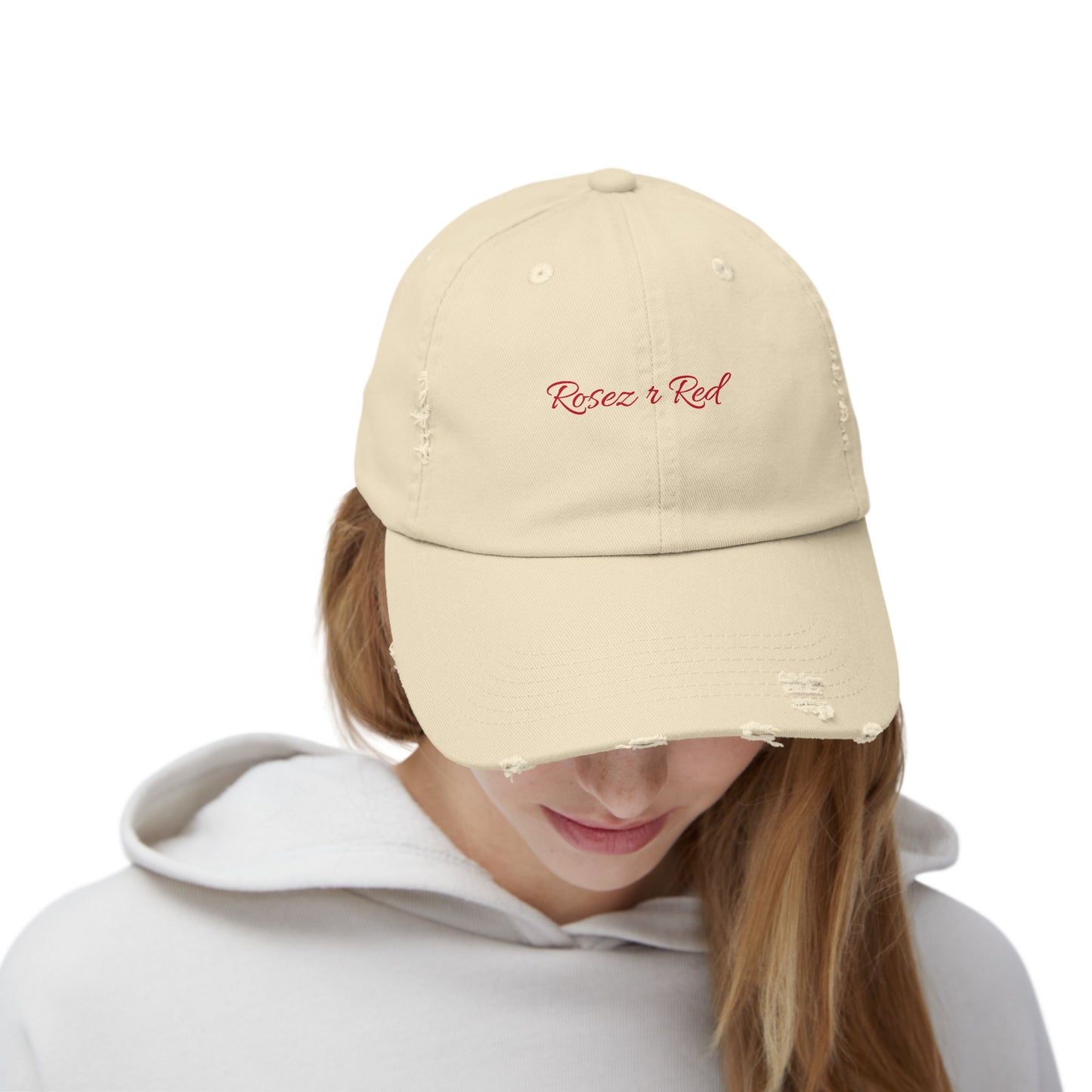 Distressed Cap - Rosez r red Design