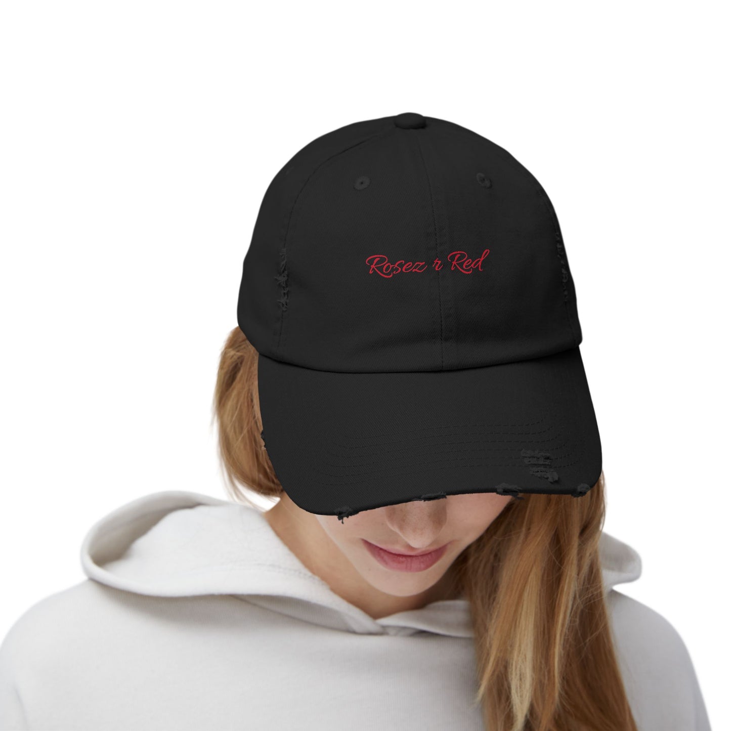 Distressed Cap - Rosez r red Design