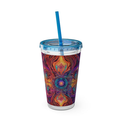 Sunsplash Tumbler with Straw, 16oz