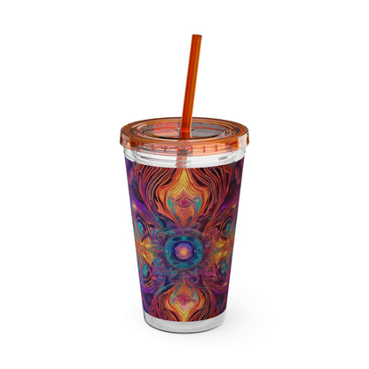 Sunsplash Tumbler with Straw, 16oz
