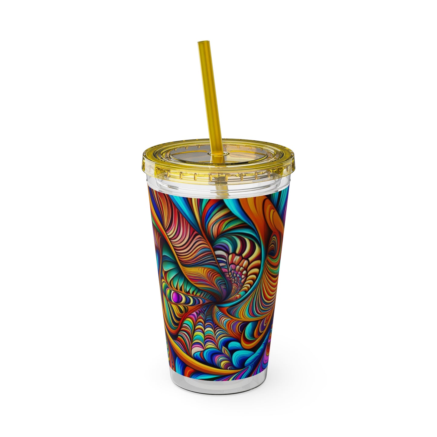 Sunsplash Tumbler with Straw, 16oz