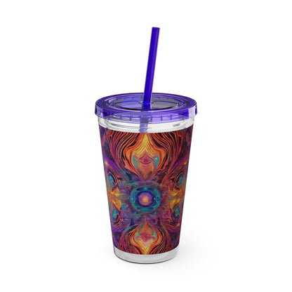 Sunsplash Tumbler with Straw, 16oz