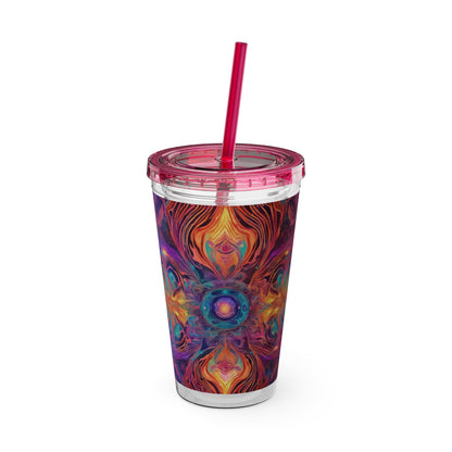 Sunsplash Tumbler with Straw, 16oz