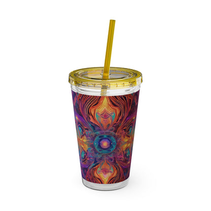 Sunsplash Tumbler with Straw, 16oz