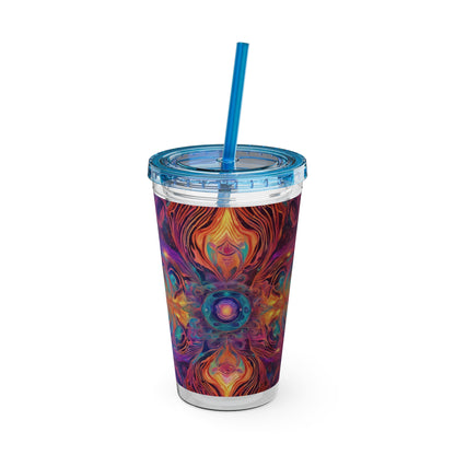 Sunsplash Tumbler with Straw, 16oz